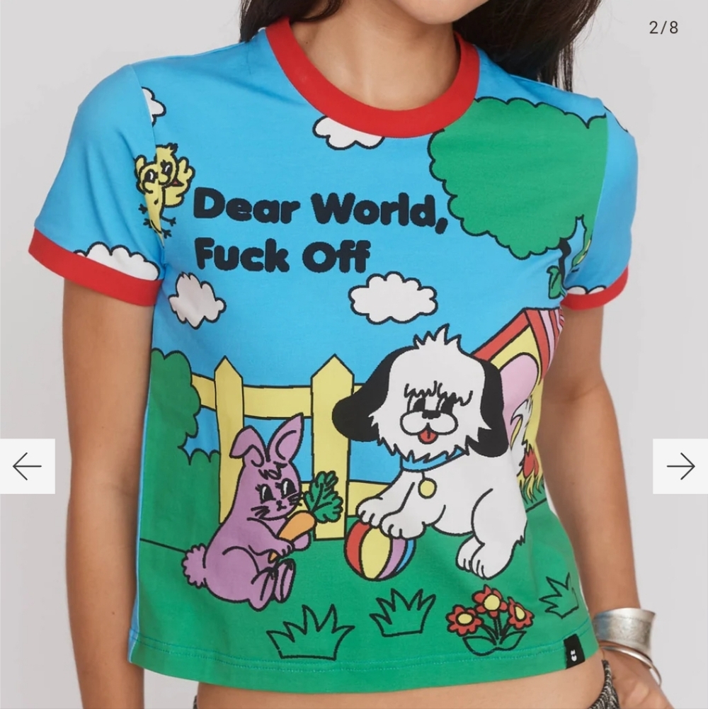 Lazy Oaf Fitted T Shirt L